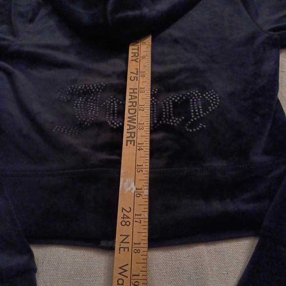 Juicy Couture Black Velour Hoodie - Picture 7 of 8
